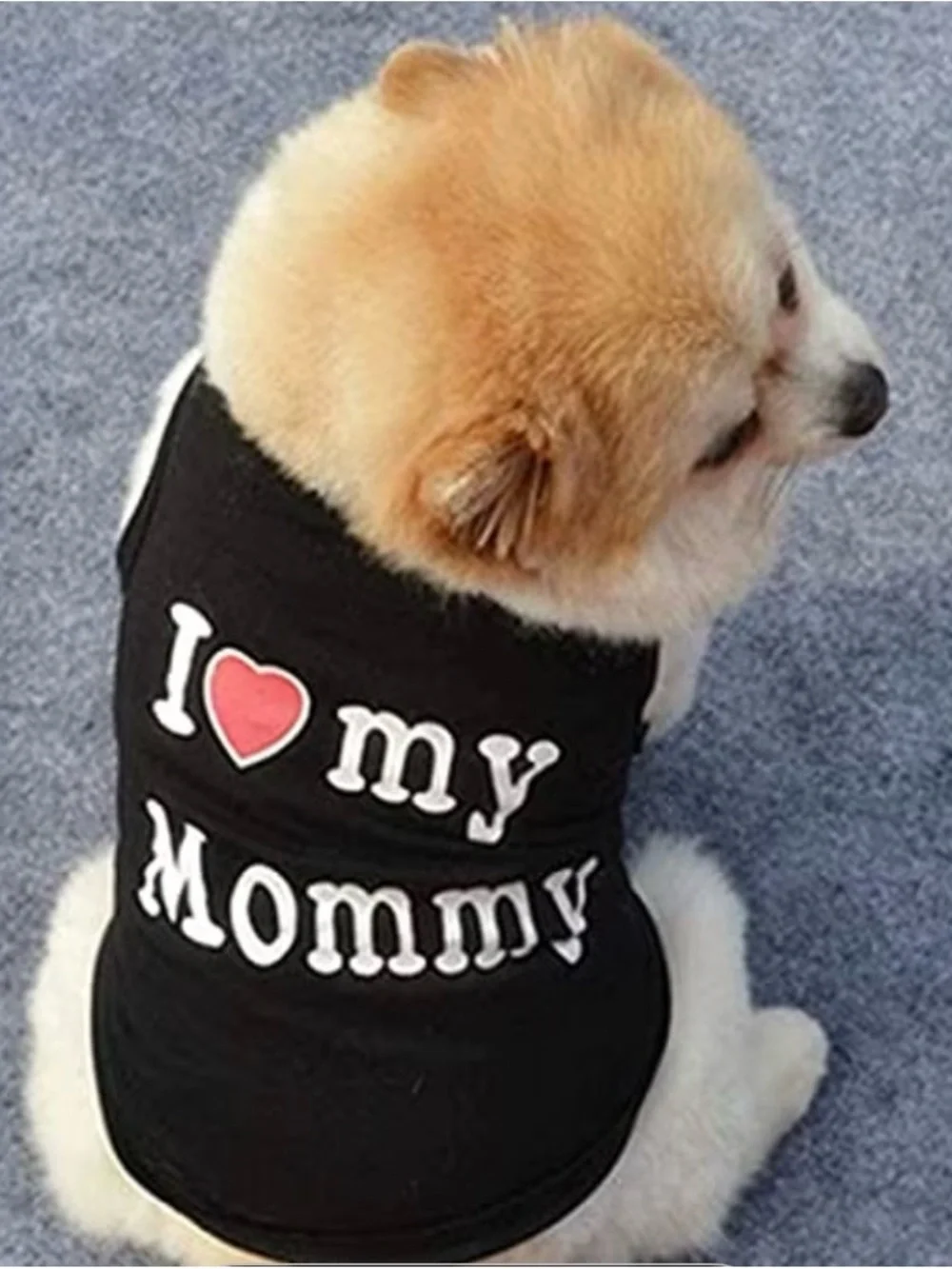 I Love My Mommy Black Pet Tee for Dogs